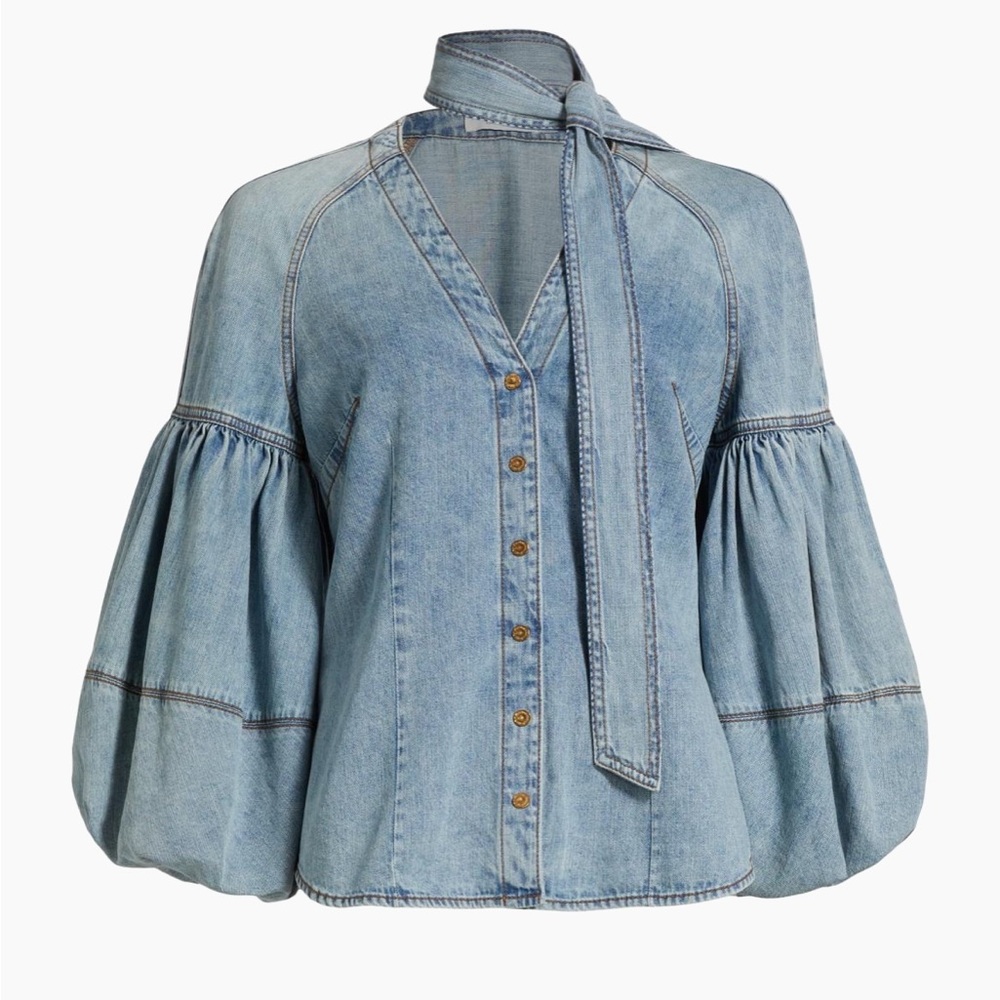 Zimmerman Blouse with Puff Sleeves